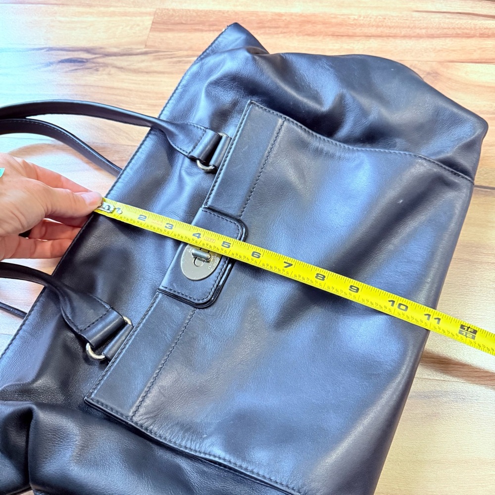 Kate Spade Hampton Road Theresa Black Leather Medium Satchel Bag Black Women's - Picture 8 of 11